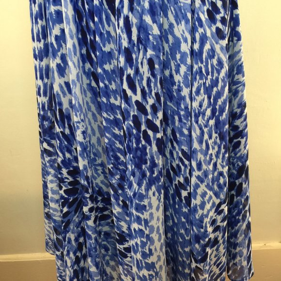 Jones New York Blue and White Abstract Dress Size 10 - Picture 4 of 6